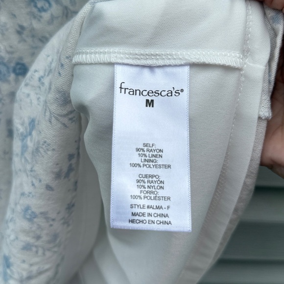 Francesca’s | Linen Blend Mini Dress size Medium - Picture 3 of 5